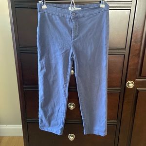 Navy Blue Slim straight capri pant